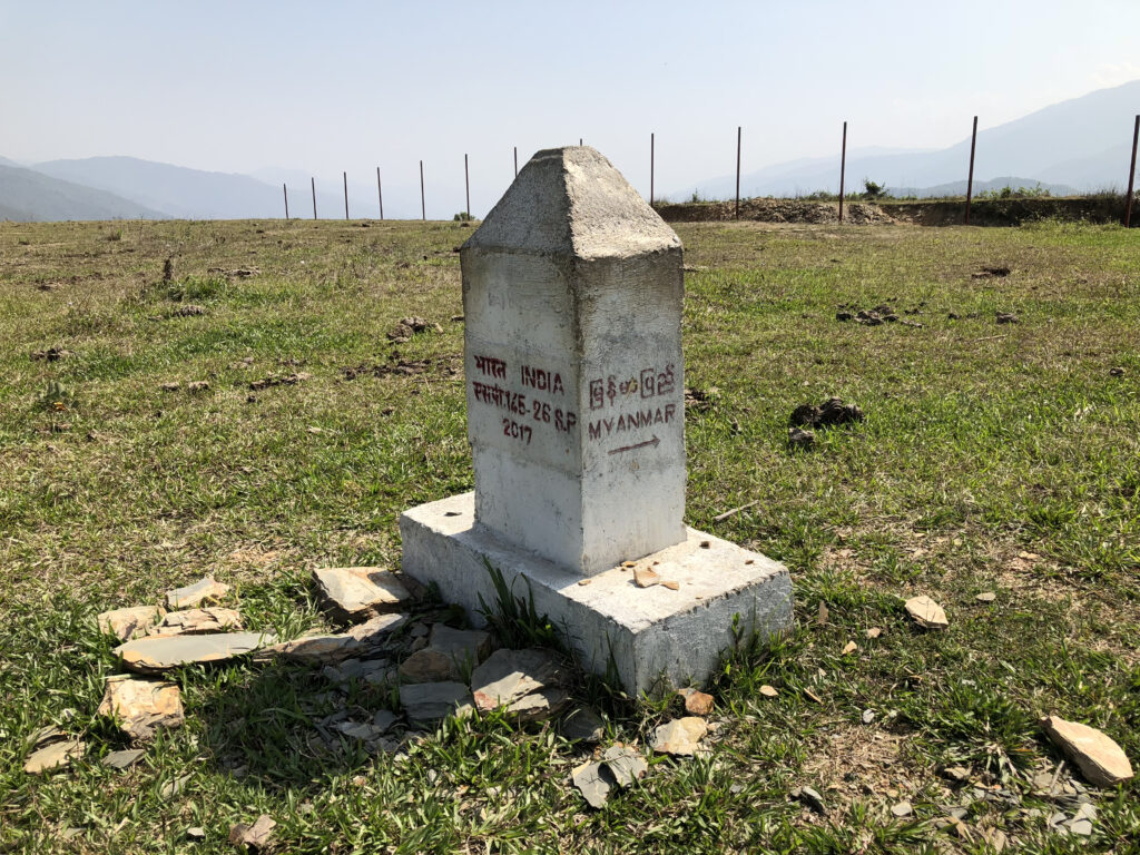 India-Myanmar border pillar at Behiang (Photo: Bidhayak Das)