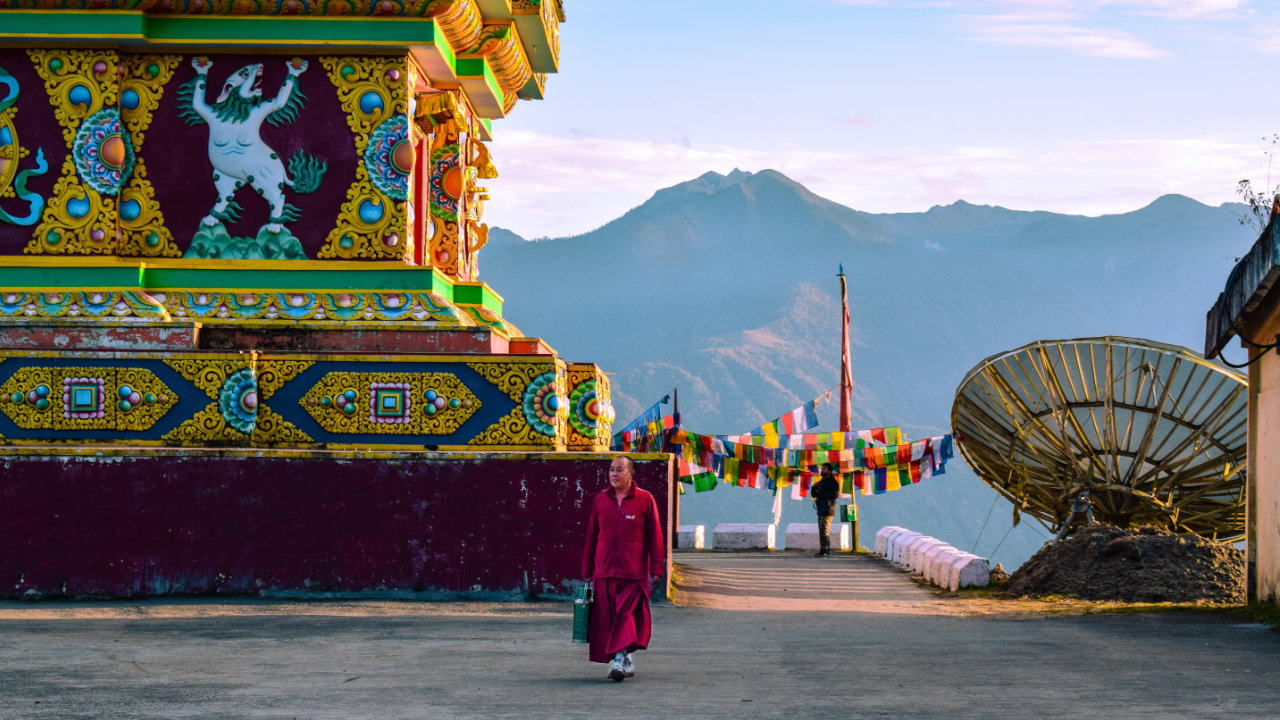 Buddhist Temple Bordered with China