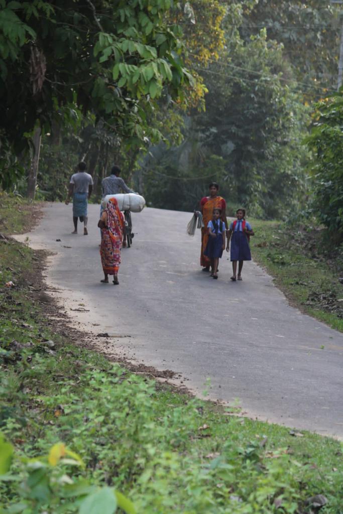 People walking on the streets of Tripura