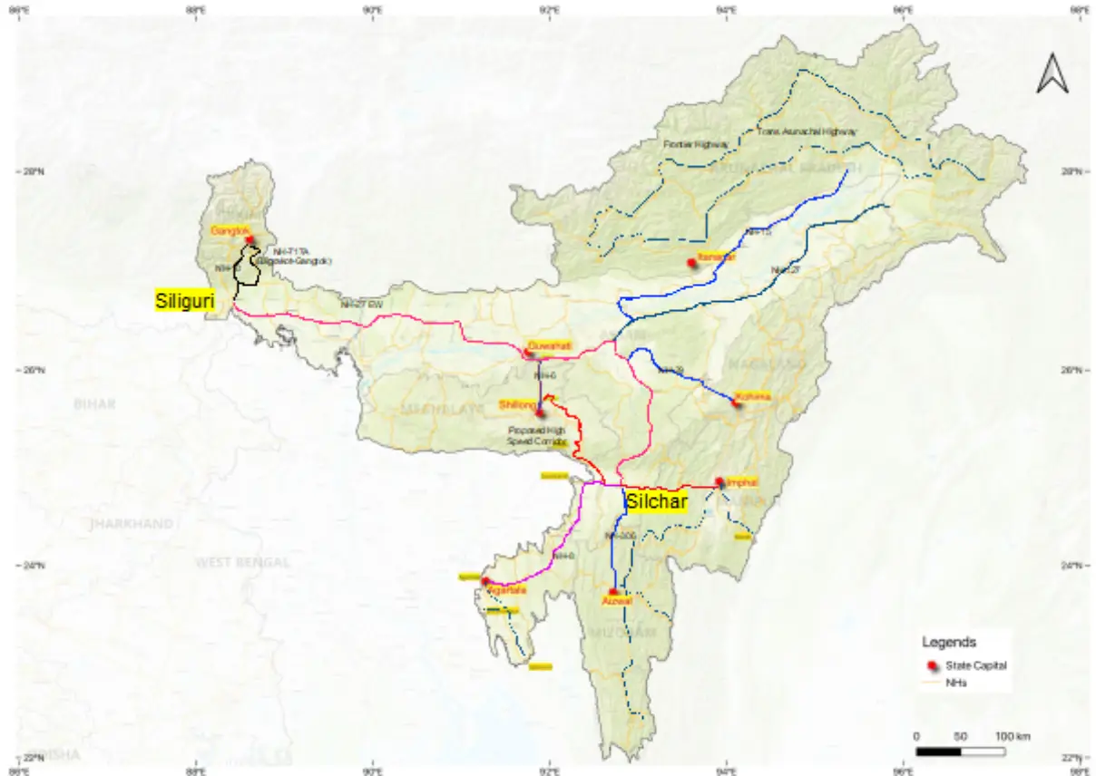 Proposed Shillong-Silchar Highway