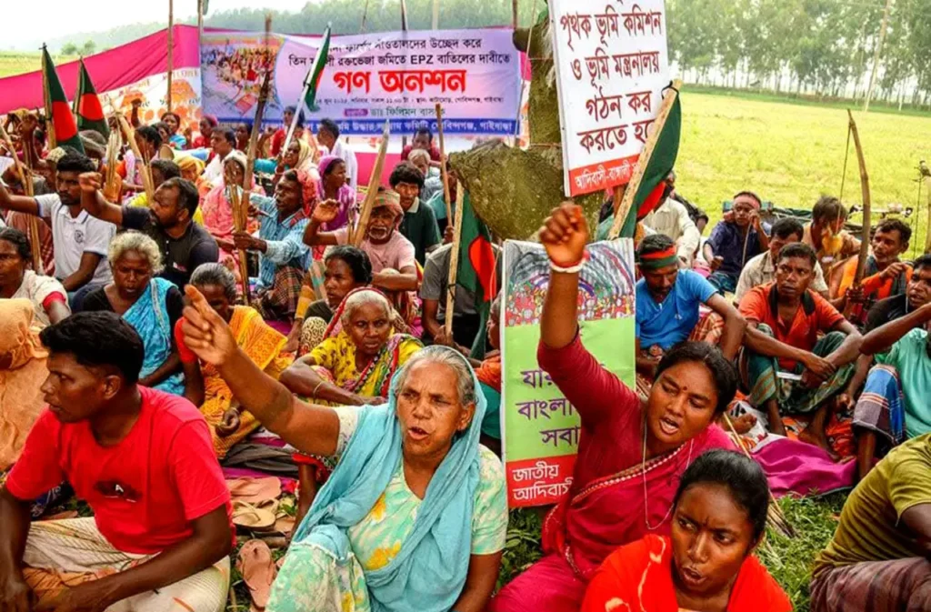 Bangladesh-Santal-protest-photo-