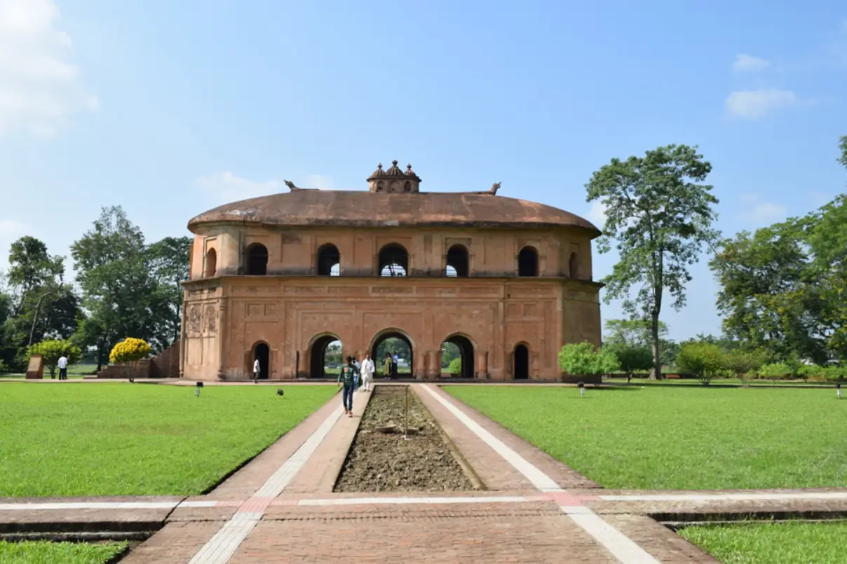 Rang Ghar, Asia's oldest surviving amphitheater - an octagonal Ahom-era structure in Sivasagar, Assam