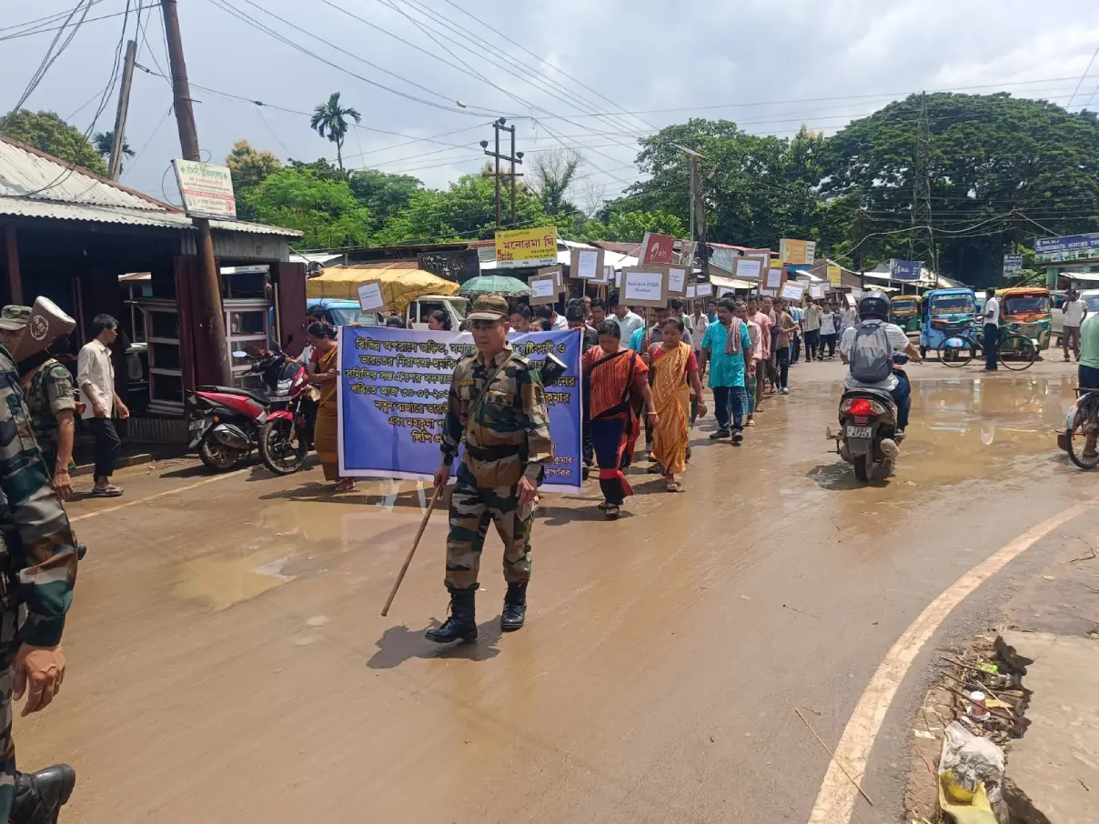 Protest in Tripura img1