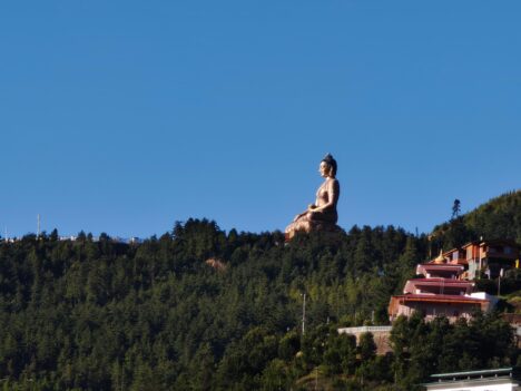 The Buddha Dordenma Statue is situated in Kuensel Phodrang Nature Park, overlooking Thimphu Valley in Bhutan: Photo credit: Bidhayak Das