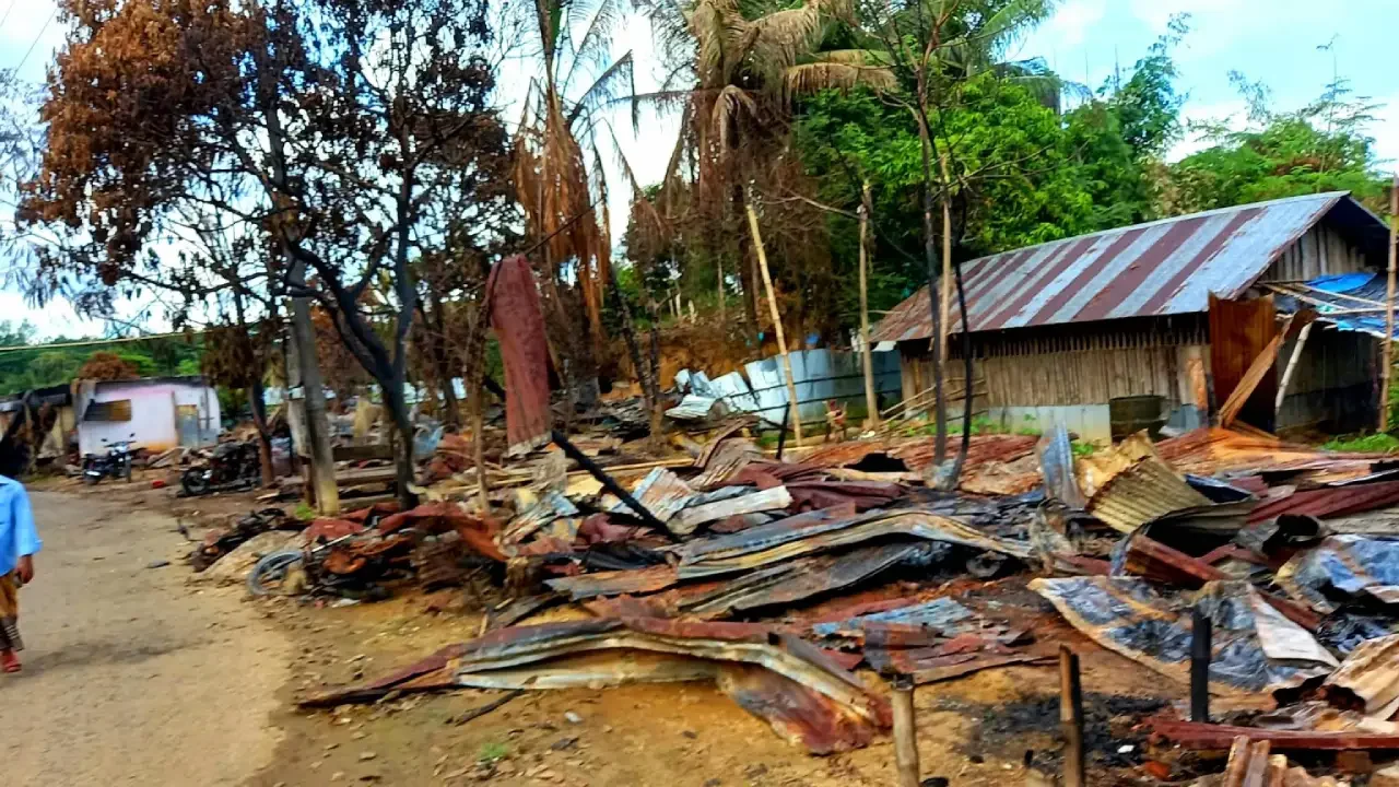 Arson-attack-on-indigenous-houses-