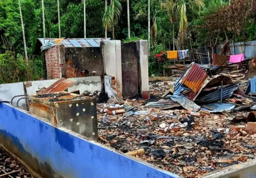 Arson-attack-on-indigenous-houses-photo1