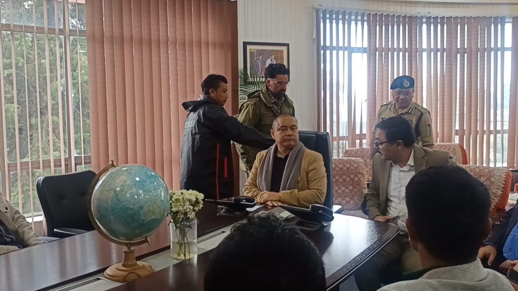 Lapangap village marched to the meghalaya secretariat in shillong