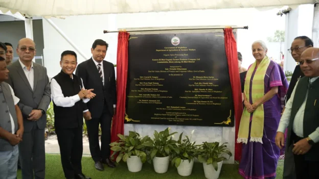 Cm conrad sangma with fm nirmala sitharaman