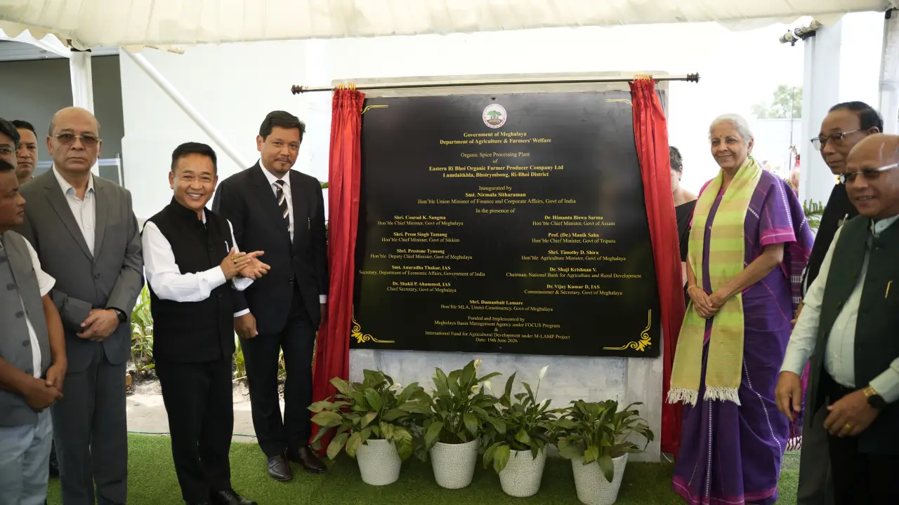 Cm conrad sangma with fm nirmala sitharaman