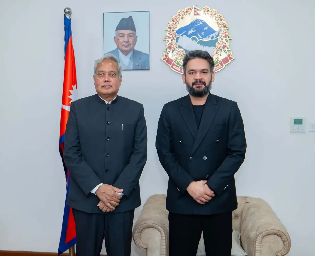 Nepal PM Balendra Shah and Indian Ambassador Naveen Srivastava