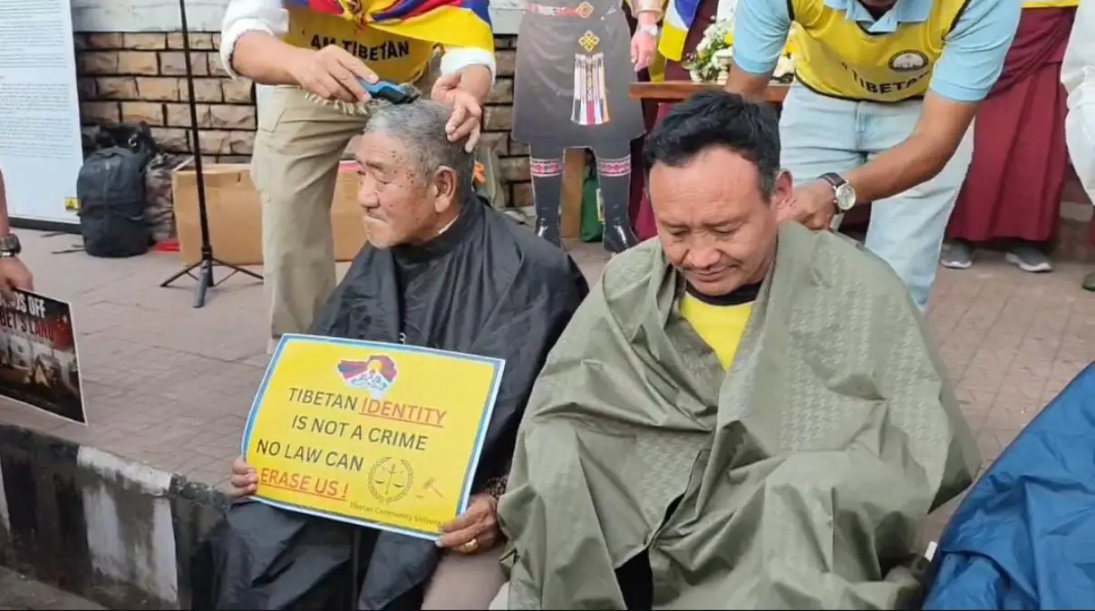 Tibetans protest shillong img2