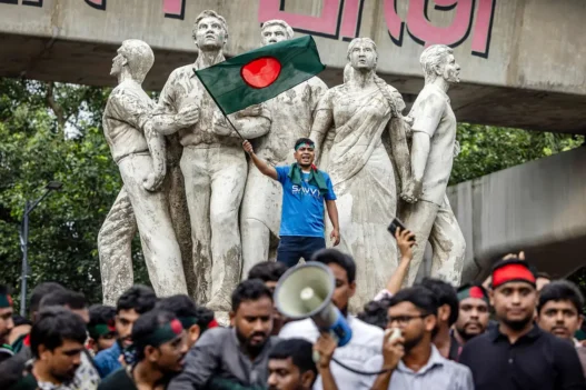 a person with bangladesh flag